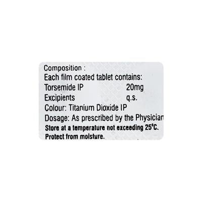 TORMAX 20 Tablet 10's - Hypertension-Diu
