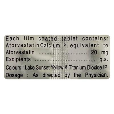 Genxvast 20mg Tablet 10'S - High Cholesterol-Dys