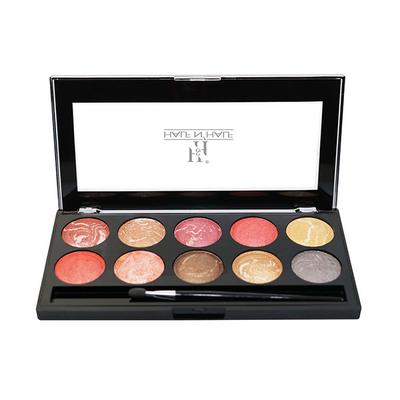 Half N Half HD Pro 10 Colour Baked Eyeshadow Palette, Multicolour - 03 18 gm - Eye Shadow Palettes