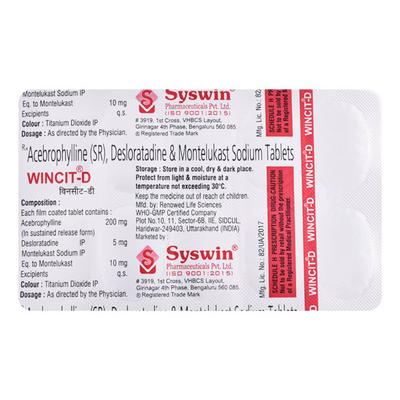Winac R Od Tablet Buy WINCIT D Tablet 10's Online at Upto 25% OFF | Netmeds