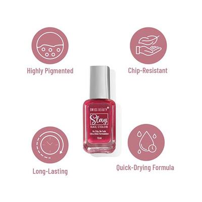 Swiss Beauty Slay Nail Color, Shade - Pearl 13 gm - Nail Polish