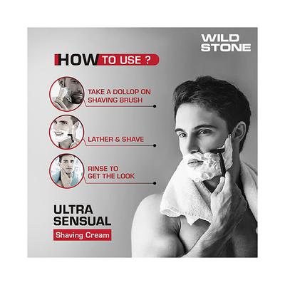 Wild Stone Ultra Sensual Shaving Cream for Men M 78 gm - Shaving Creams