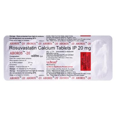 ABOROS 20 Tablet 10's - High Cholesterol-Dys