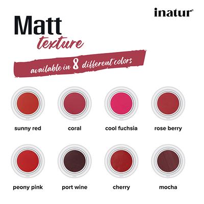 Inatur Lip and Cheek Tint - Coral 4 gm - Lip Stains & Tints