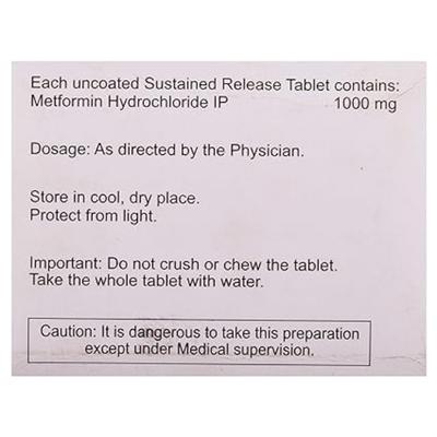 Mefomin SR 1000mg Tablet 10'S - Diabetes-Ant
