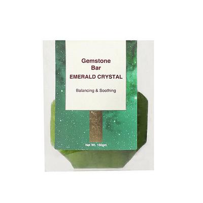 Cosmos by Bewakoof Gemstone Bath Bar with Emerald Crystal Balancing & Soothing 160 gm - Soaps