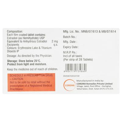 EV ACTIVE Tablet 28's - Hormonal Therapy-Oes