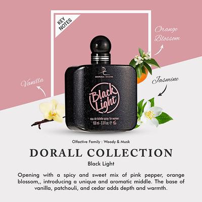 Dorall Collection Black Light Eau De Toilette 100 ml - Women Perfumes (Edt/Edp)