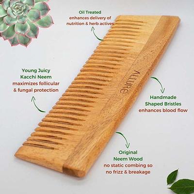 Allure Wooden Neem Comb (CD-01) 1's - Hair Combs