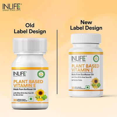 Inlife Plant Based Vitamin E Vegan Liquid Capsule 30's - Digestive Health