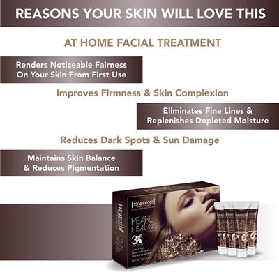 Aryanveda Pearl Healing 3X Home Spa Kit 55 gm - Skin-Treatment