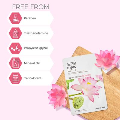 The Face Shop Real Nature Lotus Face Mask 20 Gm - Sheet Masks