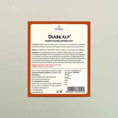 Pravek Diabkalp Tablets 30's - Diabetes Care (Ayush)
