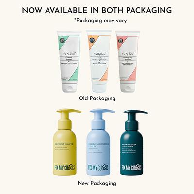 Fix My Curls Wash Day 3 Step Bundle Cleansing Shampoo, Everyday Moisturizing Shampoo and Hydrating Deep Conditioner 100ml Each 3's - Dry Shampoos & Conditioners