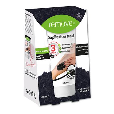 Remove Depilation Mask Natural Clay & Active Carbon 200 ml - Masks & Peels