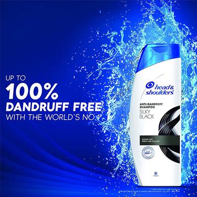 Head & Shoulders Silky Black Anti Dandruff Shampoo for Women & Men 340 gm - Shampoos