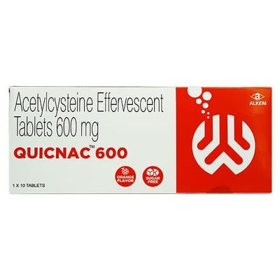 QUICNAC 600 SUGAR FREE ORANGE FLAVOUR Effervescent Tablet 10's - Cough And Cold-Cou