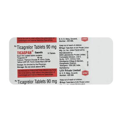 TICASPAN 90mg Tablet 10's - Blood Clot-Ant