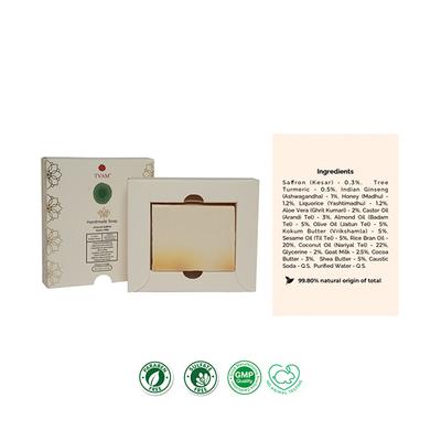 Tvam Handmade Soap - Almond Saffron Goat's Milk 100 gm - Hand Wash & Soaps