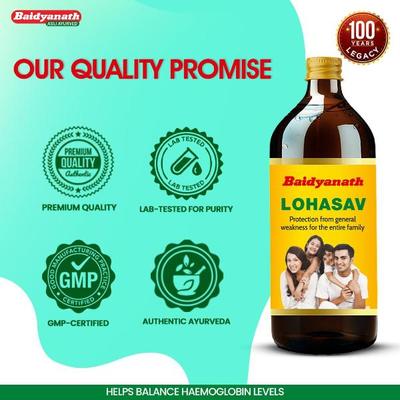 Baidyanath Lohasav Liquid 450 ml - Speciality Medicines