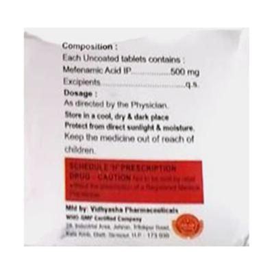 MEFAMIC 500 Tablet 10's - Pain relief-Nsa