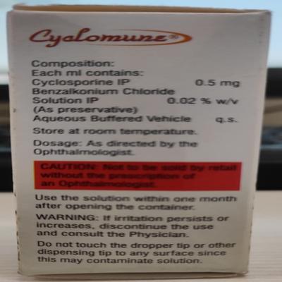 CYCLOMUNE 0.1% Eye Drops 5ml - Dry Eye-ODA