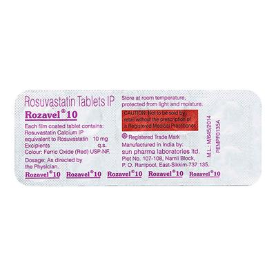 Rozavel 10mg Tablet 10'S - High Cholesterol-Dys