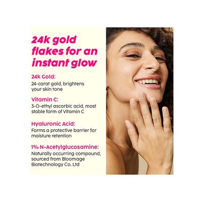 PLIX 24k Guava Gold Lightweight Serum with Vitamin C & Hyaluronic Acid, Face Serum & Primer for Glowing Skin 30 ml - Face Gels