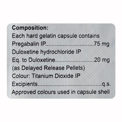 NERVMAX D 75/20 Capsule 10's - Neuropathic Pain-Dru