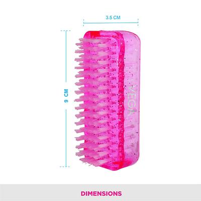 Vega Dual Surface Nail Brush, Blue 2's - Nail Care