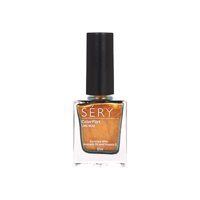Sery Color Flirt Nail Paint, Color Shifting Polish, Golden Green Shifting Treat 10 ml - Nail Polish