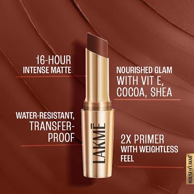 Lakme 9 To 5 Primer + Matte Lipstick- Cinnamon Spice 3.6 gm - Lipsticks
