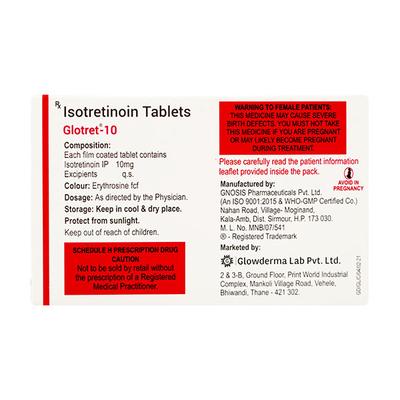 Glotret 10mg Tablet 10'S - Acne-Acn