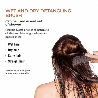 Tash Hair Slick - Portable Detangling Boar Bristle Hair Brush For Wet, Dry, Curly and Straight Hair Copper 60 gm - Hair Brushes