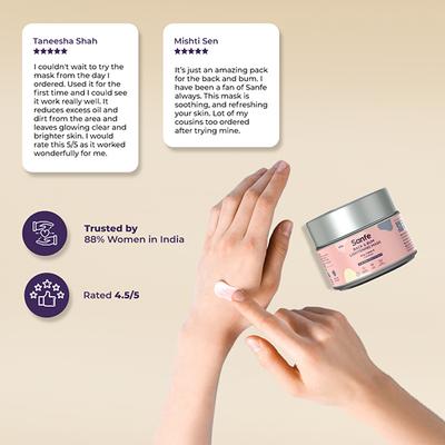 Sanfe Back & Bum Lightening Mask Cream - Aloe Vera & Peach Extrats 100 gm - Masks & Peels