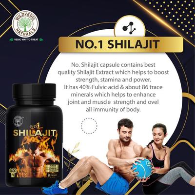 Wild Vedic Naturals Shilajit Capsule 60's - Health Products