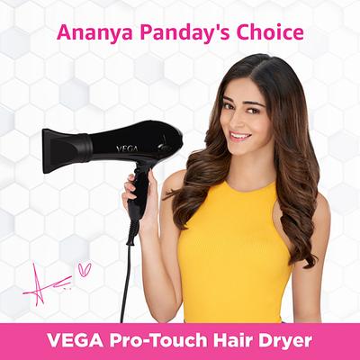 Vega Pro Touch 2000w Professional Hair Dryer with Cool Shot (VHDP-02) Black 1's - Hair Dryers