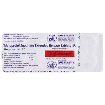 Betabest XL 50mg Tablet 10'S - Hypertension-Bet