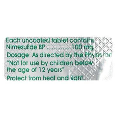 Nicip 100mg Tablet 10'S - Pain relief-Nsa