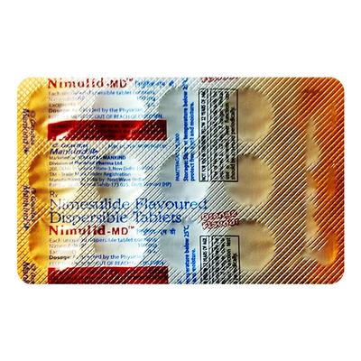 NIMULID MD ORANGE FLAVOUR Dispersible Tablet 15's - Pain relief-Nsa