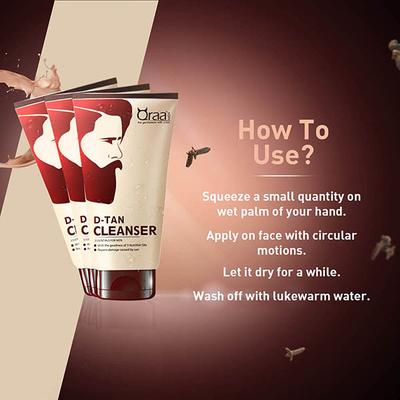 Qraa Men Qraa De-Tan Cleanser for Men 2's - Face Washes