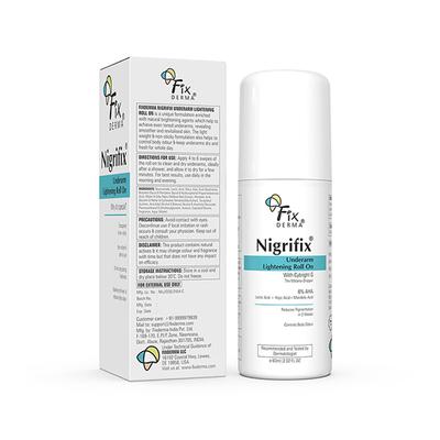 Fixderma Nigrifix Underarm Roll on for Brightens Skin & Exfoliates Underarm 60 ml - Deodorants/Roll-Ons