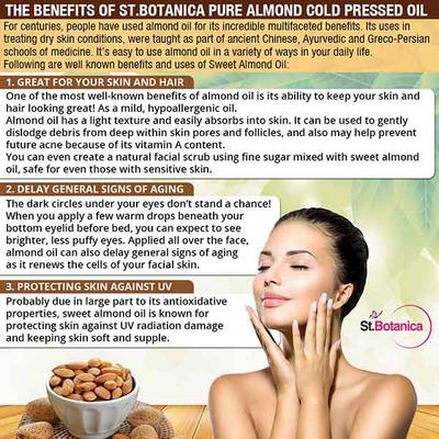 St.Botanica Pure Almond Coldpressed Oil & Unrefined Oil 50 ml - Lotions & Creams