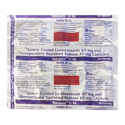 NEKSIUM D 40 Capsule 15's - Ulcer/Reflux/Flatulence-Aaa