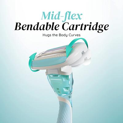 LetsShave Evior 6 Shaving Razor + Shaving Razor Blade 4's + Whipped Shave Cream 150 gm - Women - Shaving & Hair Removal