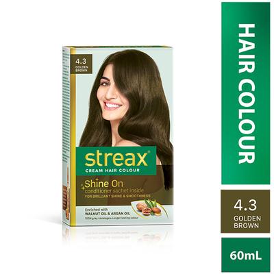 Streax Hair Colour - Golden Brown (35gm+25ml) 1's - Crème