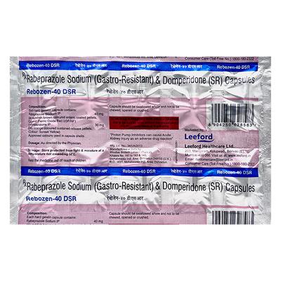REBOZEN 40 DSR Capsule 10's - Ulcer/Reflux/Flatulence-Aaa