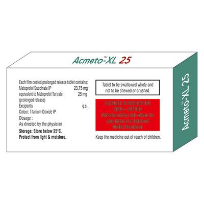 ACMETO XL 25 Tablet 10's - Hypertension-Bet