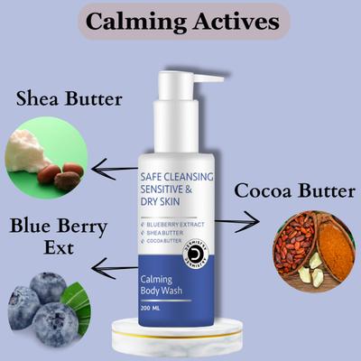 Dermistry Safe Cleansing Sensitive & Dry Skin Calming Body Wash 200 ml + Revitalize Ultra Dry Skin Nourishing Body Butter 100 ml - Body Butter