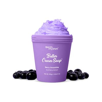 Earth Rhythm Berry Smoothie Butter Cream Soap 160 gm - Shower Gels & Body Wash